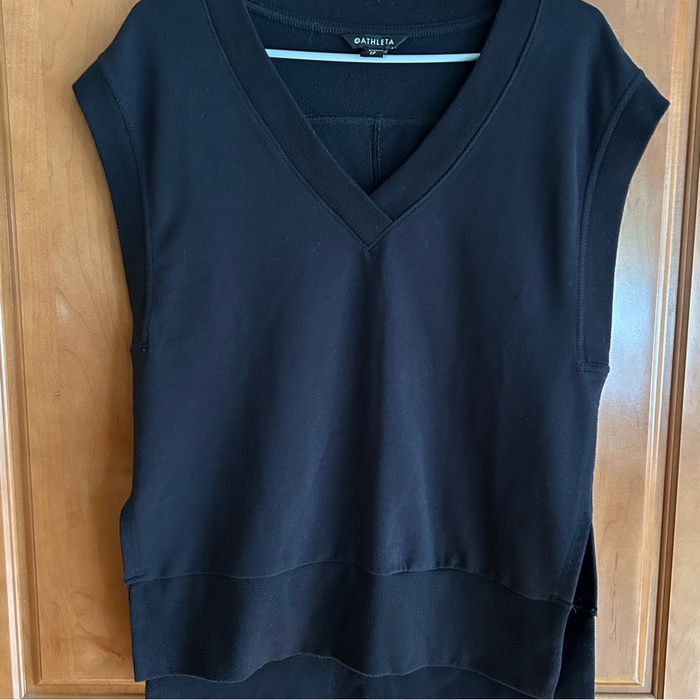 Athleta Black Casual Vest- Size XS